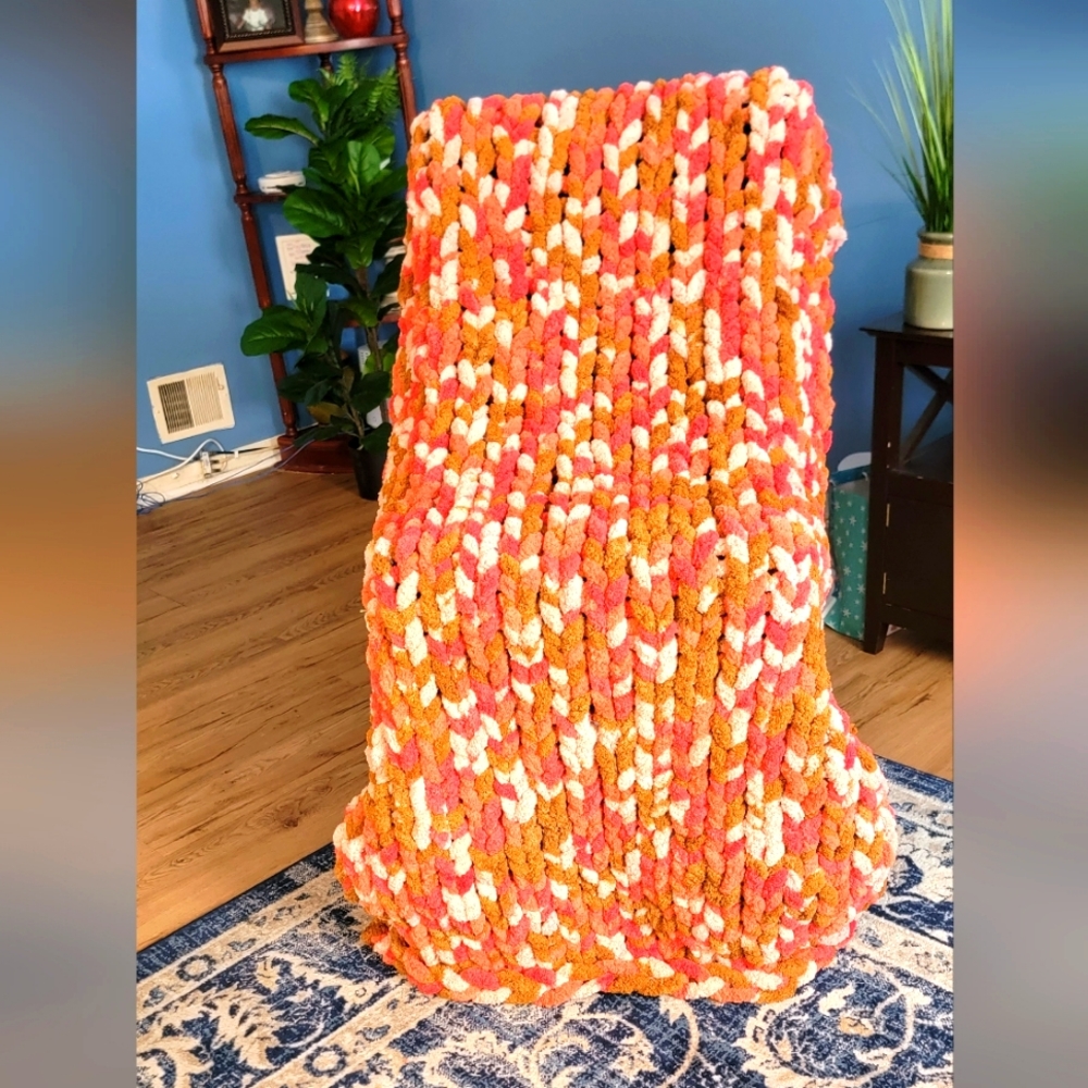 Handmade knit blanket